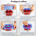 Load image into Gallery viewer, Couvercle de conservation extensible en silicone rond-Lot de 6
