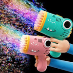Load image into Gallery viewer, Pistolet à bulles dinosaure 40 trous lumineux - Bubblo™

