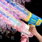 Load image into Gallery viewer, Pistolet à bulle 40 trous lumineux pour enfants - Rocket Bubbl Gun™

